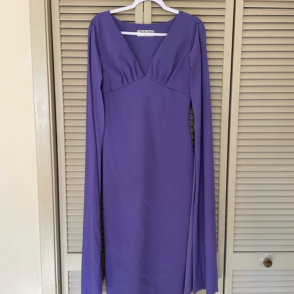 Chiara Boni Purple Cape Dress La Petite Robe